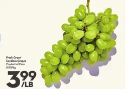 Longo's Fresh Green Seedless Grapes offer