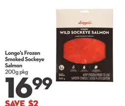 Longo's Frozen Smoked Sockeye Salmon offer