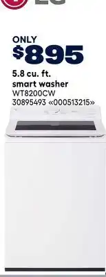 RONA LG 5.8 cu. ft. smart washer offer