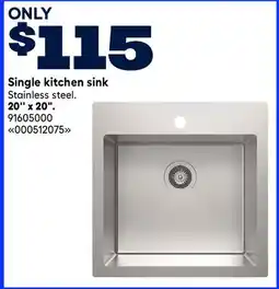 RONA VALU+ Single kitchen sink 20 x 20 offer