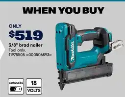 RONA Makita 3/8 brad nailer offer