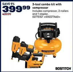 RONA BOSTITCH 3-tool combo kit with compressor offer