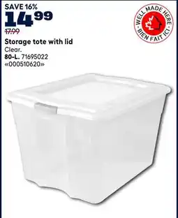 RONA Storage tote with lid 80-L offer