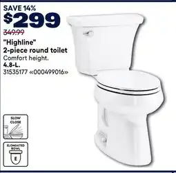 RONA Highline 2-piece round toilet offer