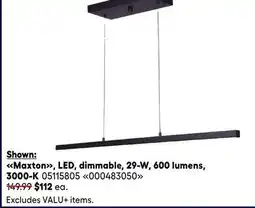 RONA Canarm Maxton, LED, dimmable, 29-W, 600 lumens, 3000-K offer