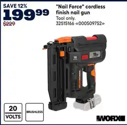 RONA WORX Nail Force cordless finish nail gun offer