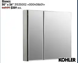 RONA KOHLER Medicine cabinets 30 x 26 offer