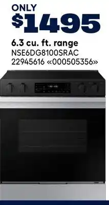 RONA Samsung 6.3 cu. ft. range offer