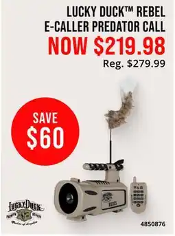 Cabela's LUCKY DUCK REBEL E-CALLER PREDATOR CALL offer