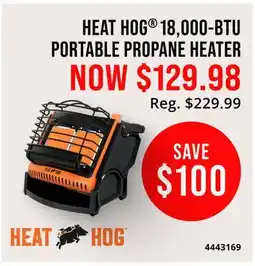 Cabela's HEAT HOG 18,000-BTU PORTABLE PROPANE HEATER offer