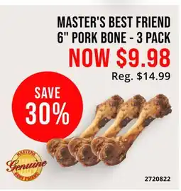 Cabela's MASTER BEST 6 PORK BONE-3 PACK MASTERS Genuine BEST FRIEND offer