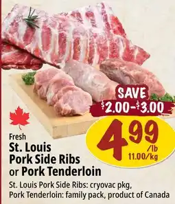 Farm Boy Fresh St. Louis Pork Side Ribs or Pork Tenderloin offer