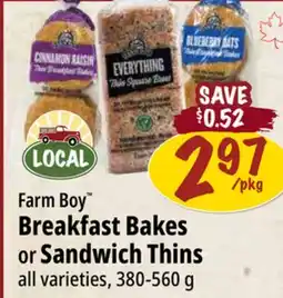 Farm Boy Farm Boy Breakfast Bakes or Sandwich Thins offer