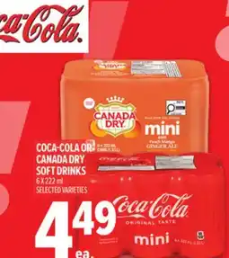 Metro COCA-COLA OR CANADA DRY SOFT DRINKS offer