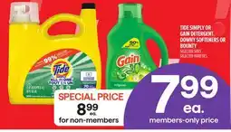 Metro TIDE SIMPLY OR GAIN DETERGENT, DOWNY SOFTENERS OR BOUNTY offer