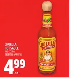 Metro CHOLULA HOT SAUCE offer