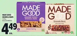 Metro MADE GOOD GRANOLA BARS offer