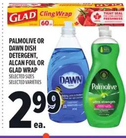 Metro PALMOLIVE OR DAWN DISH DETERGENT, ALCAN FOIL OR GLAD WRAP offer