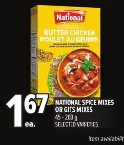 Metro NATIONAL SPICE MIXES OR GITS MIXES offer