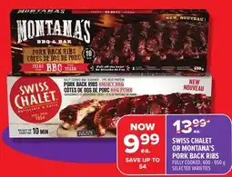 Metro SWISS CHALET OR MONTANA'S PORK BACK RIBS offer