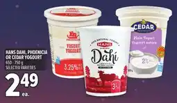 Metro HANS DAHI, PHOENICIA OR CEDAR YOGOURT offer