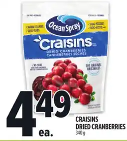 Metro OCEAN SPRAY CRAISINS DRIED CRANBERRIES offer