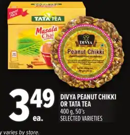 Metro DIVYA PEANUT CHIKKI OR TATA TEA offer