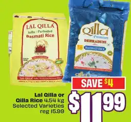 FreshCo Lal Qilla or Qilla Rice 4.54 kg Selected Varieties offer