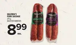 Metro HALENDA'S PORK SAUSAGE offer