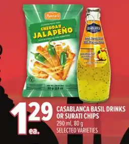 Metro CASABLANCA BASIL DRINKS OR SURATI CHIPS offer