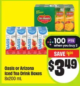 FreshCo Oasis or Arizona Iced Tea Drink Boxes offer
