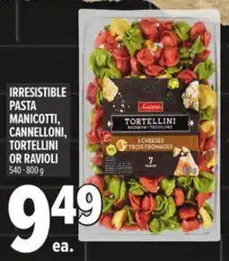 Metro IRRESISTIBLE PASTA MANICOTTI, CANNELLONI, TORTELLINI OR RAVIOLI offer