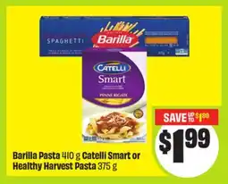 FreshCo Barilla Pasta 410 g Catelli Smart or Healthy Harvest Pasta 375 g offer