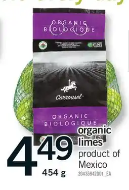 Fortinos ORGANIC LIMES offer