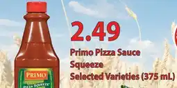 Fortinos PRIMO PIZZA SAUCE SQUEEZE, (375 ML) offer