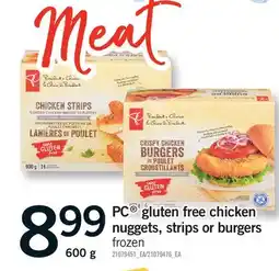Fortinos PC GLUTEN FREE CHICKEN NUGGETS, STRIPS OR BURGERS offer