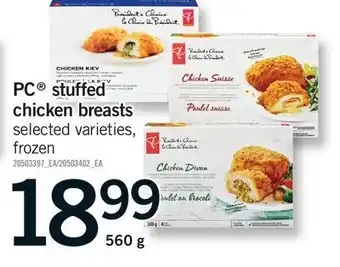 Fortinos PC STUFFED CHICKEN BREASTS offer