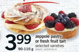 Fortinos ZEPPOLE PASTRY OR FRESH FRUIT TART offer