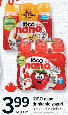 Fortinos IOGO NANO DRINKABLE YOGURT offer