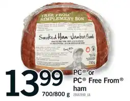Fortinos PC or PC FREE FROM HAM offer