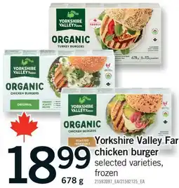 Fortinos YORKSHIRE VALLEY FARMS CHICKEN BURGER offer