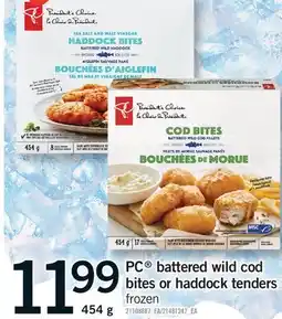 Fortinos PC BATTERED WILD COD BITES OR HADDOCK TENDERS offer
