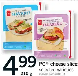 Fortinos PC CHEESE SLICES offer