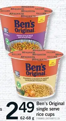 Fortinos Ben's Original single serve rice cups offer