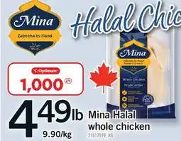 Fortinos MINA HALAL WHOLE CHICKEN offer