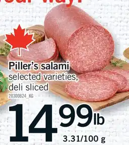 Fortinos PILLER'S SALAMI offer