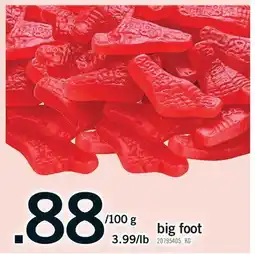Fortinos BIG FOOT offer