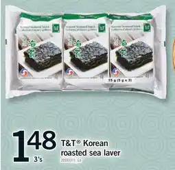 Fortinos T&T KOREAN KOREAN ROASTED SEA LAVER, 3's offer