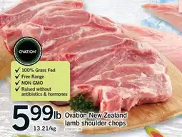 Fortinos OVATION NEW ZEALAND LAMB SHOULDER CHOPS, 13.21/KG offer