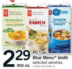 Fortinos PC BLUE MENU BROTH offer